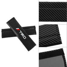 Load image into Gallery viewer, Brand New Universal 2PCS TRD Black Carbon Fiber Look Car Seat Belt Covers Shoulder Pad