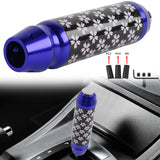 Brand New Sakura Flowers Universal Real Carbon Fiber Blue Aluminum Automatic Transmission Racing Gear Shift Knob