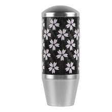 Load image into Gallery viewer, Brand New 9CM Universal Sakura Flower Silver Carbon Fiber Manual Gear Stick Shift Knob Lever Shifter M12 M10 M8