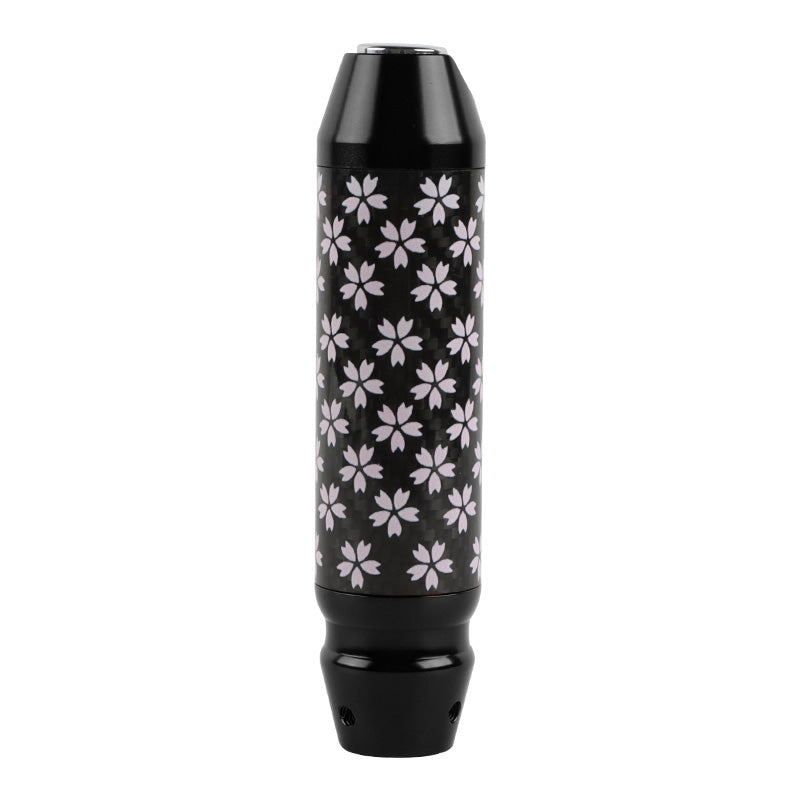 Brand New Sakura Flowers Universal Real Carbon Fiber Black Aluminum Automatic Transmission Racing Gear Shift Knob