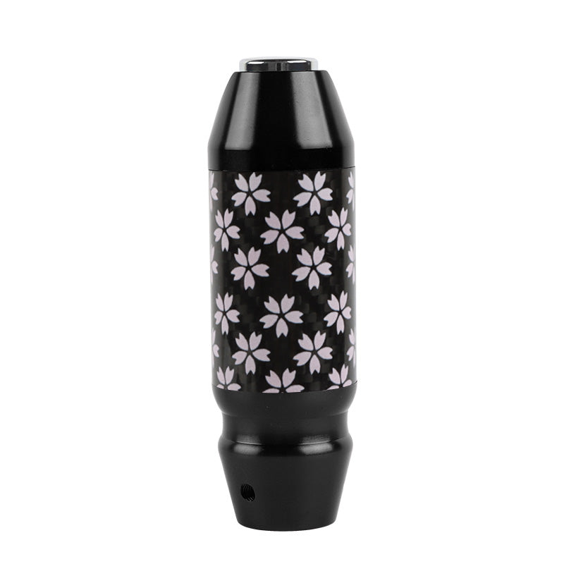 Brand New Universal Sakura Flower Real Carbon Fiber Black Aluminum Automatic Transmission Racing Gear Shift Knob