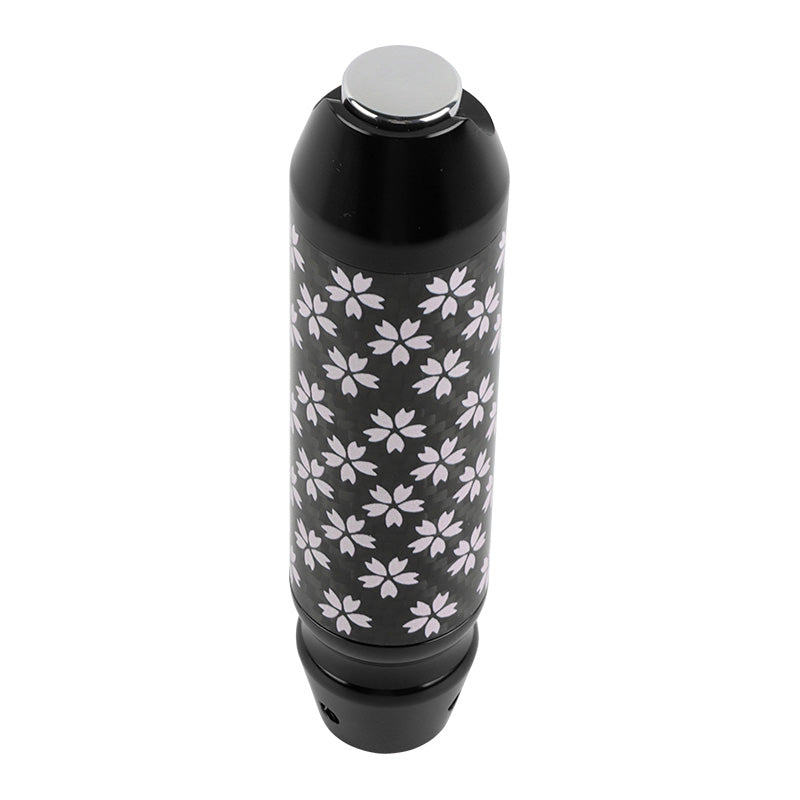 Brand New Sakura Flowers Universal Real Carbon Fiber Black Aluminum Automatic Transmission Racing Gear Shift Knob