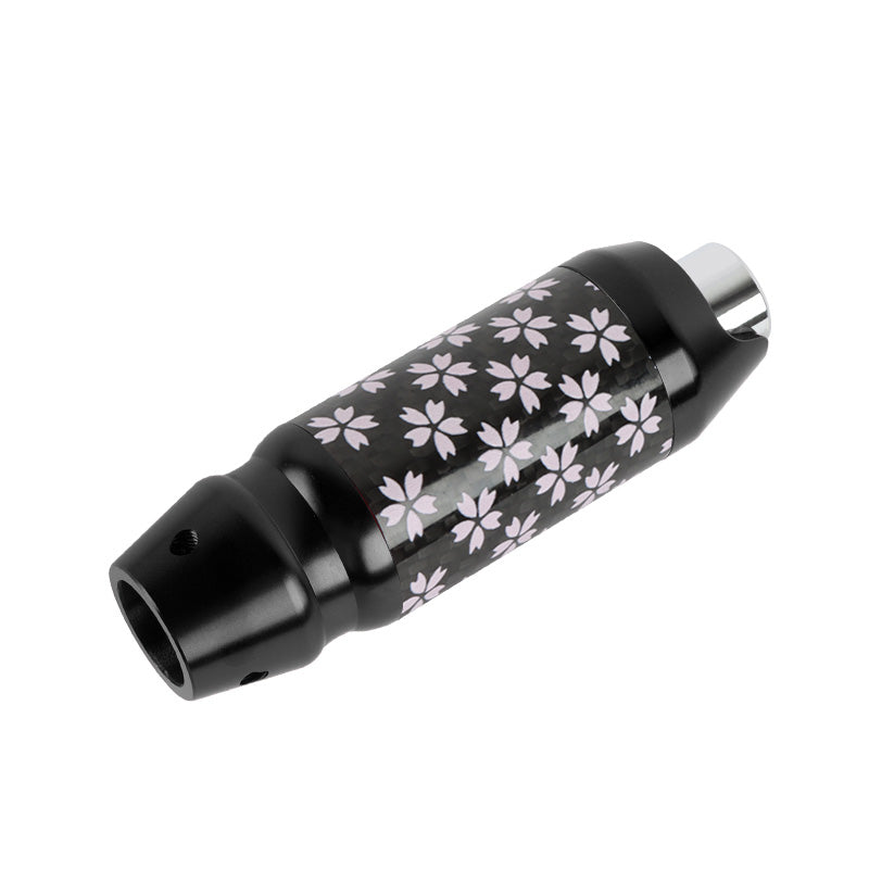 Brand New Universal Sakura Flower Real Carbon Fiber Black Aluminum Automatic Transmission Racing Gear Shift Knob