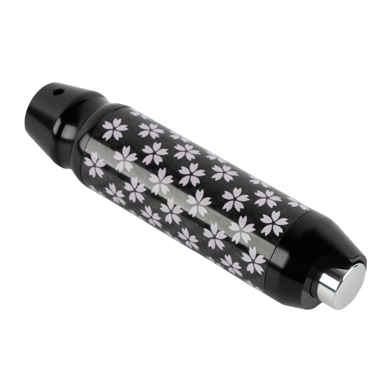 Brand New Sakura Flowers Universal Real Carbon Fiber Black Aluminum Automatic Transmission Racing Gear Shift Knob