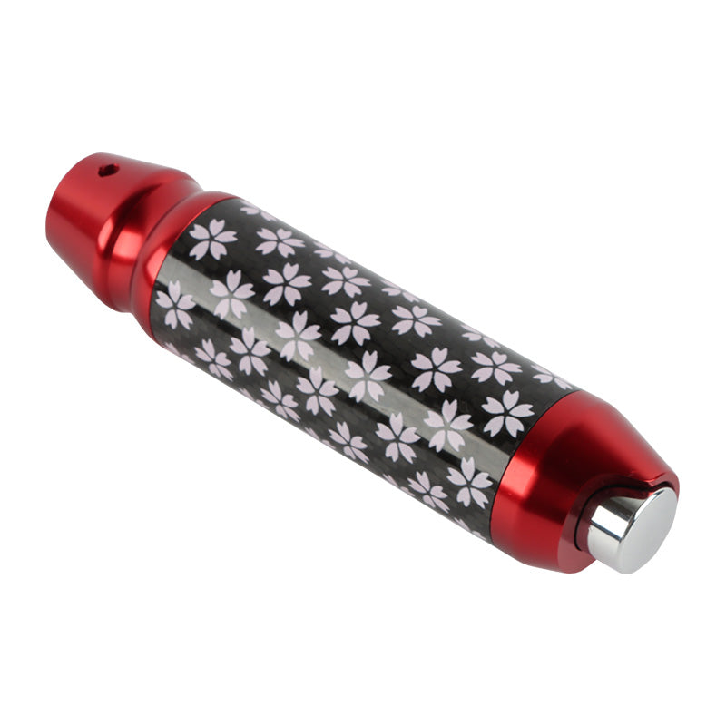 Brand New Sakura Flower Universal Real Carbon Fiber Red Aluminum Automatic Transmission Racing Gear Shift Knob