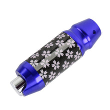 Load image into Gallery viewer, Brand New Universal Sakura Flowers Real Carbon Fiber Blue Aluminum Automatic Transmission Racing Gear Shift Knob