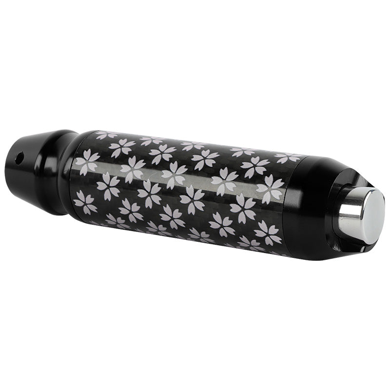 Brand New Sakura Flowers Universal Real Carbon Fiber Black Aluminum Automatic Transmission Racing Gear Shift Knob