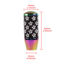 Load image into Gallery viewer, Brand New 9CM Universal Sakura Flower Neo Chrome Carbon Fiber Manual Gear Stick Shift Knob Lever Shifter M12 M10 M8