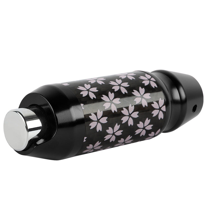 Brand New Universal Sakura Flower Real Carbon Fiber Black Aluminum Automatic Transmission Racing Gear Shift Knob