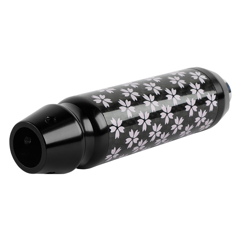 Brand New Sakura Flowers Universal Real Carbon Fiber Black Aluminum Automatic Transmission Racing Gear Shift Knob