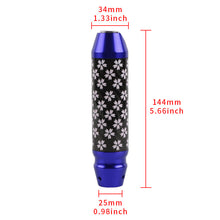 Load image into Gallery viewer, Brand New Sakura Flowers Universal Real Carbon Fiber Blue Aluminum Automatic Transmission Racing Gear Shift Knob