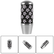 Load image into Gallery viewer, Brand New 9CM Universal Sakura Flower Silver Carbon Fiber Manual Gear Stick Shift Knob Lever Shifter M12 M10 M8