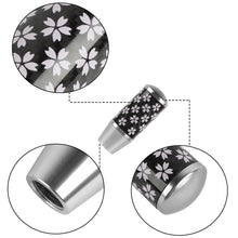 Load image into Gallery viewer, Brand New 9CM Universal Sakura Flower Silver Carbon Fiber Manual Gear Stick Shift Knob Lever Shifter M12 M10 M8