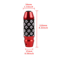 Load image into Gallery viewer, Brand New Universal Sakura Flower Real Carbon Fiber Red Aluminum Automatic Transmission Racing Gear Shift Knob