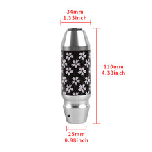 Load image into Gallery viewer, Brand New Universal Sakura Flowers Real Carbon Fiber Silver Aluminum Automatic Transmission Racing Gear Shift Knob