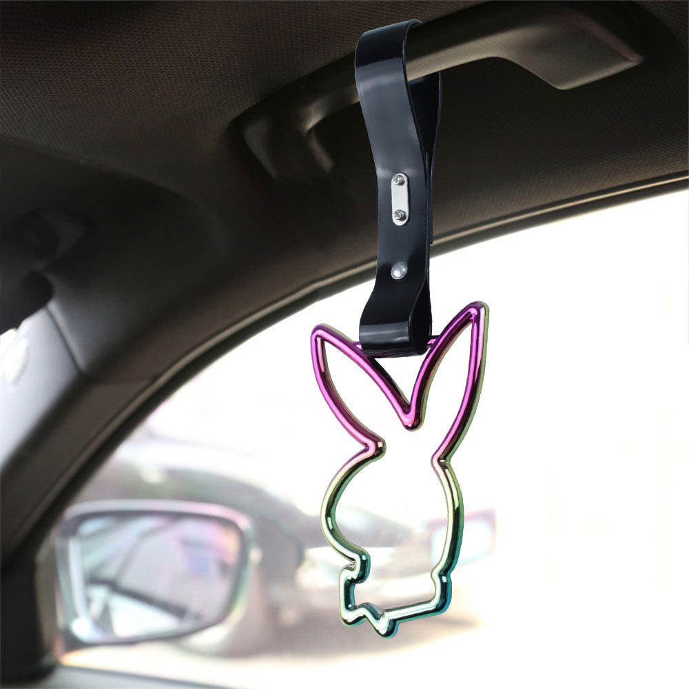 Brand New Playboy Bunny Shaped Neo Chrome JDM TSURIKAWA Subway Bus Handle Strap Charm Drift