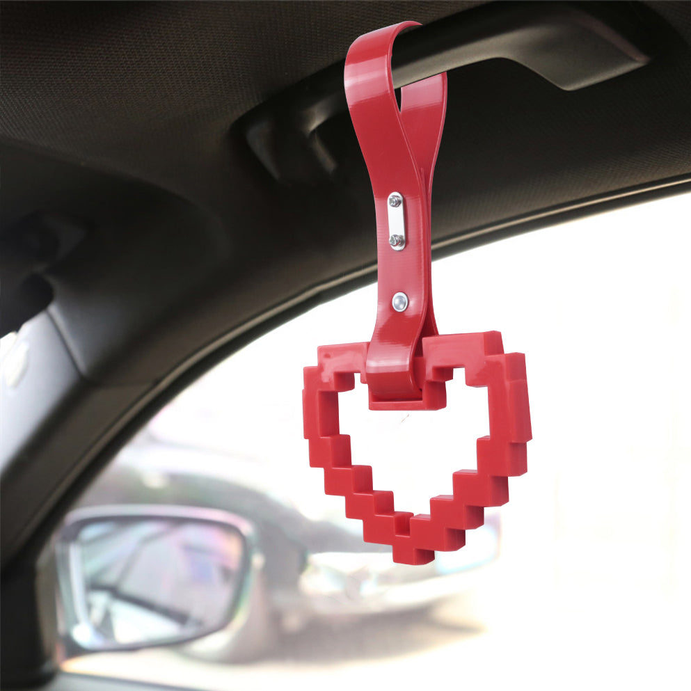 Brand New Minecraft Heart Red Handle JDM TSURIKAWA Ring Subway Train Bus Handle Strap Charm Drift